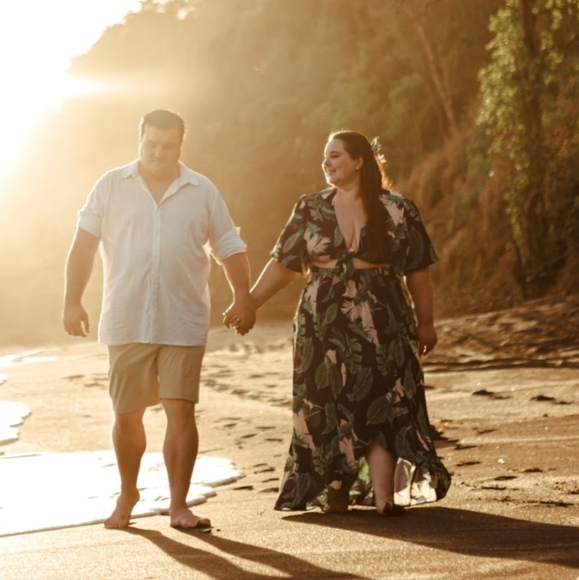 Plus size tropical beach dress - Picture 3 of 4